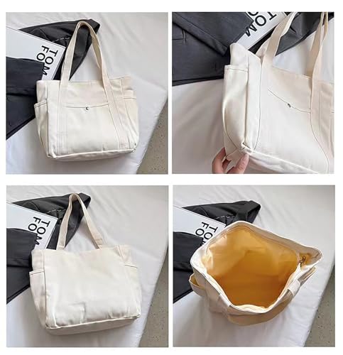 Bolso Tote de Lona para Mujer Ligero miniatura 5