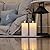 volnyus White Flameless Candles Set of 2 (3x6 inch) Flickering LED Wax Candles Battery Operated with Remote Control Timers for Night Light/Fireplace/Party Dimmable Pillar Candles Flat top