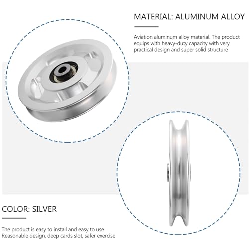 Ezweiji Seilrolle Fitness Riemenscheibe, 88-90 mm Universallager Aluminiumlegierung Krafttraining Zubehör für Kabel Maschine Gym Ausrüstung Teil Garagentor