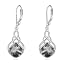Moss agate irish leverback earrings