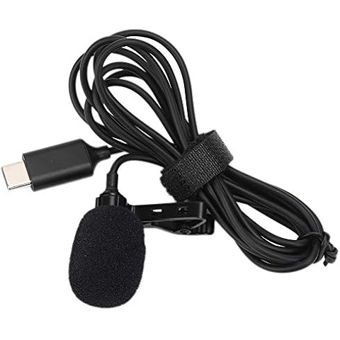 Kragenclip-Mikrofon, tragbares 1,5 m langes kabelgebundenes PVC-Mikrofon für USB-C-Schnittstelle Handy-Live-Interview, Aufnahmen, Reden, Kurze Videos usw Cover