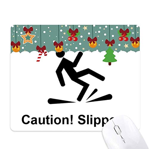 Alfombrilla de ratón Caution negra con diseño de símbolo de advertencia