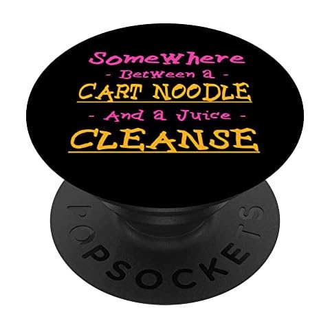 Funny Cart Noodle and a Juice Cleanse Foodie PopSockets Swappable PopGrip Cover
