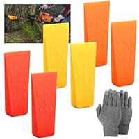 Fällkeil Kunststoff,6 Stück Kettensägen Fällkeil,6 Zoll Spaltkeil Kunststoff für Holz,HolzfällerzubehörWerkzeuge,Forstkeile Kunststoff,Baumkeile Kunststoff zum Kontrollierten Fällen von Bäumen