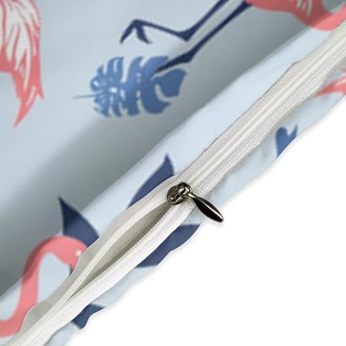 Ropa de cama de flamencos de microfibra con dos fundas de almohada infantiles 5