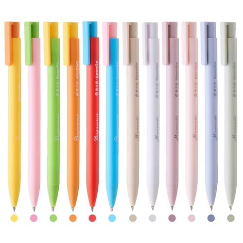 Set de 12 Bolígrafos de Gel Pastel Retráctiles