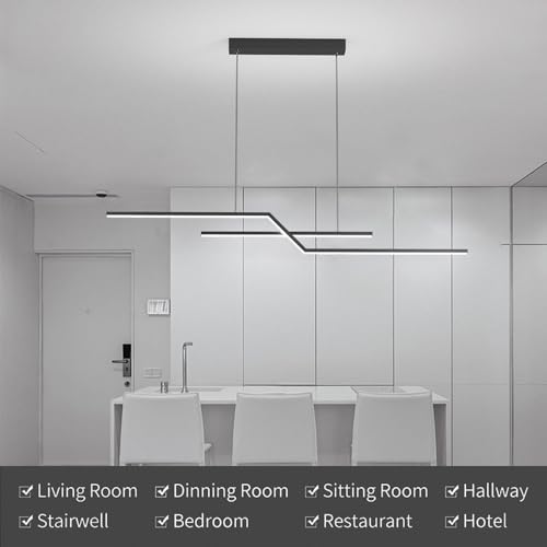 Suspension LED linéaire variable 3000-6500K avec télécommande pour îlot - 4