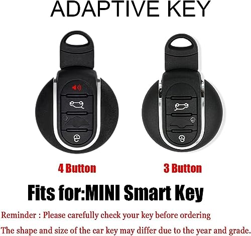 Coque clé Mini Cooper F55 rose évite les rayures télécommande 4 boutons