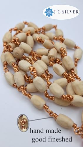 Image of Tulsi Mala - 54 Tulasi Mala Beads with Strong Copper Thread /Wire-Pooja /Japa /Prayer Tulsi Mala (54 Beads)