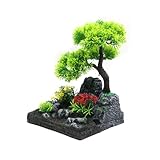 YiQinzcxg Acquari Paesaggio Albero Artificiale Terrario Paesaggio Gamberetti Impianto Statua Acquari Habitat Decori Resine Acquario Decorazioni
