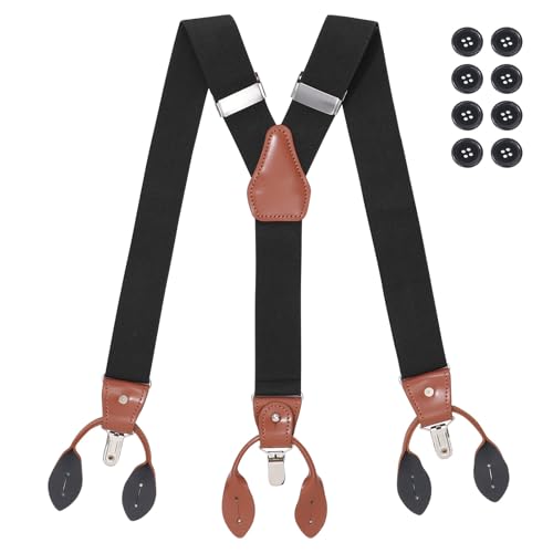 WELROG Bretelle da Uomo con Fibbia in Metallo Bretelle Regolabili...