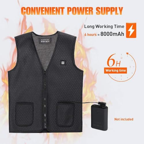 Chaleco calefactable eléctrico de invierno para senderismo talla L 8