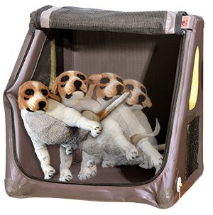 Tami - Hundetransportbox aufblasbar Tragebox Transportbox Hundebox Reisebox Autotransportbox Kofferraumbox Gitterbox Käfig Hund Box Dogbox Inflatable inkl. Dog-Vital Bio-Hundekeks (XL)