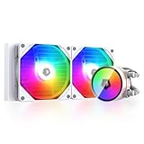 ID-COOLING ZOOMFLOW 240 XT Snow 240mm AIO CPU Liquid Cooler, 240mm Radiator, Dual 120mm ARGB Fans, Compatible with Intel & AMD