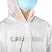 DIRBAK Hooded Raincoat Outdoor Rain Coat with Sleeves White for Adults Men Women Suitable for Jungle Fishing Bird Watching