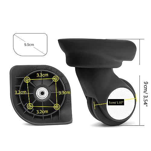 1Pair Luggage Wheels Suitcase Replacement Wheel Roller Hardware Repairing 360 Degree Spinner Caster Heavy Duty Wheel3