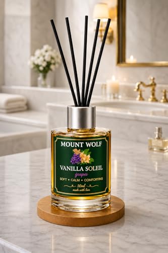 Image of Grapefruit Reed Diffuser with 5 Rich Black Reed Sticks | 50ML Premium Diffuser | Tangy Citrus & Sweet Grapefruit Scent for Bedroom, Living Room, Office & Gifting.