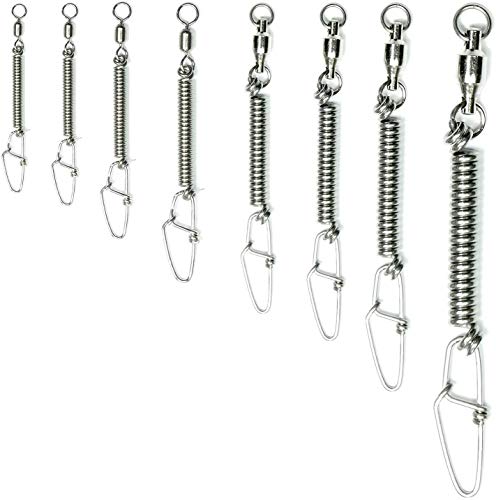 Direct shockleader Stainless Steel High Strength Lure Fishing Patent Pending Tackle one-Touch snap Swivel Saltwater… (#1.5)