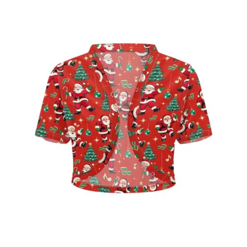 Image of Womens Short Sleeve Bolero Shrug Open Front Knit Cropped Cardigan Shoulder Cover for Dress Cute Casual Knit Cover Up