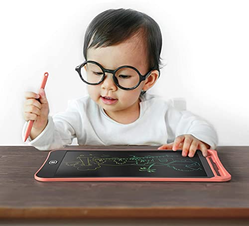 Image of SYGA LCD Writing Pad, 12 inch Kids Doodle & Scribble Boards Erasable Writing Tablet for Kids Adults, Light Pink