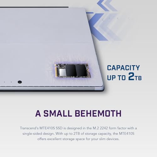 Transcend 512GB M.2 NVMe SSD 2242 PCIe Gen4x4 MTE410S Max. Lesen/Schreiben: 5.000 MB/s/4.300 MB/s - TS512GMTE410S
