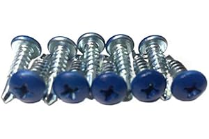 Brand Colored Self-Tapping Lacrosse Head Screws (10-Pack, Blue)