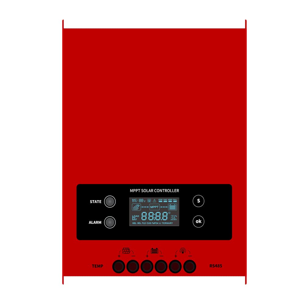 SolaMr MPPT 100A Solar Charge Controller 12V/24V/36V/48V Intelligent Identification Buck Solar Charge Controller Solar Panel Battery Regulator with LCD Display RS485 Interface - 100A