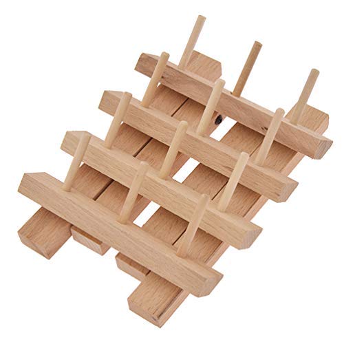 CHZIMADE 12 Spools Wooden Thread Rack Sewing and Embroidery Thread Holder Sewing Storage