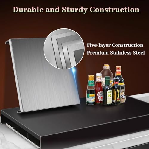 Couvercle cuisinière gaz grand format noir protection plaque de cuisson induction vitrocéramique
