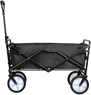 Outdoor Folding Utility Cart Folding Heavy Duty Garden Trolley Folding Utility Cart Adjustable Handle Portable Camping Cart 80kg Load 176lb
