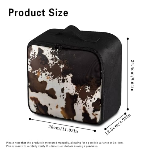 Image of Gomyblomy Brown Cow Print First Aid Kit Bag Portable First Aid Kit Bag Empty Large Capacity Medical Supplies Storage Bags Emergency Kit for Home Outdoor Travel Camping Hiking