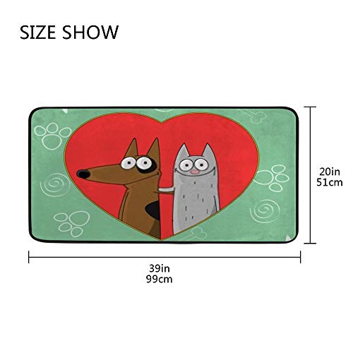 Alfombrilla antideslizante para cocina de 99 x 51 cm que evita resbalones con estilo animal 5