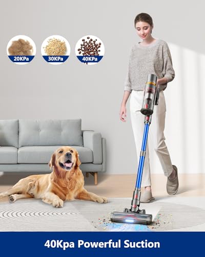 Cordless Vacuum Cleaner with 550W/45Kpa Suction for Home Use