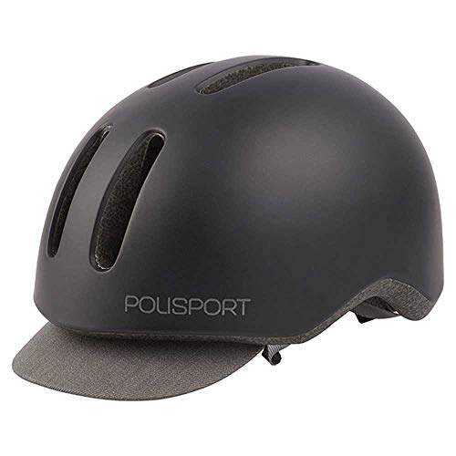 Casque Commuter POLISPORT gris large léger avec molette de réglage morphologique