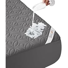 BEDLORE Waterproof Mattress Protector, Queen Size Mattress Pad Noiseless with Deep Pocket 6"-18" Depth, Soft Breathable Dir