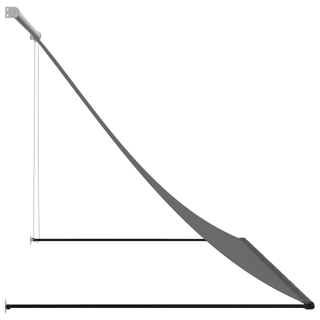 Markise einziehbar Anthrazit 250x150 cm - Manuelle Seilzug Außenmarkise aus Polyester-Stoff und robustem Stahl-Rahmen - Wandmarkise Sichtschutz für Terrasse Balkon Garten Veranda