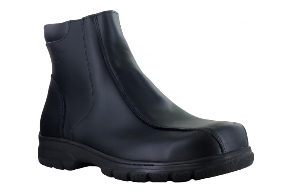 Quentin Men's Safety Composite Toe Work Shoes Slip On Loafers 3E Wide Width