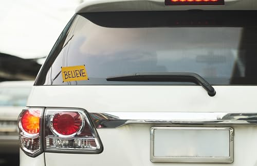 Image of WSQ 2-Pack Believe Stickers Vinyl Decal - 4 Inches - Stickers for Car Truck Van Window Bumper Laptop Tablet Cup Tumbler Water Bottle and Any Smooth Surface