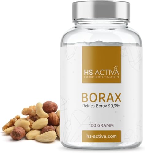 HS ACTIVA Borax 99 9% I Borsalz I Natriumtetraborat I 100 Gramm I Natürlich und Rein I Haushaltsmittel
