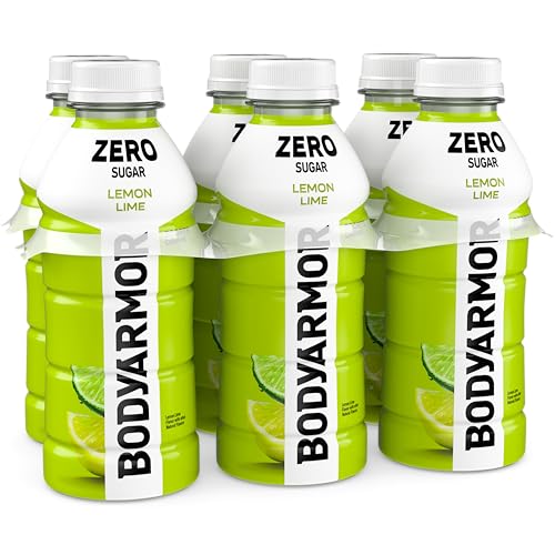 Image of BODYARMOR ZERO Sugar Lemon Lime Electrolyte Drink, Natural Flavors, 16 Fl Oz Bottles (6 Pack), B Vitamins & Antioxidants Sugar Free Hydration