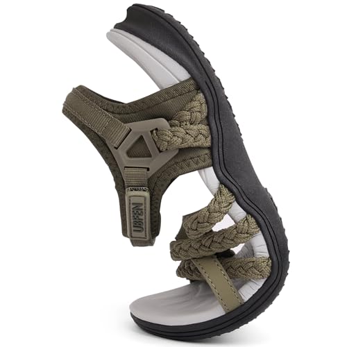 Image of UBFEN Womens Hiking Sandals Outdoors Water Sport Arch Support | Comfortable Adjustable Ankle Strap, Lightweight Suitable for Beach, Travel, Golf and Daily Wear