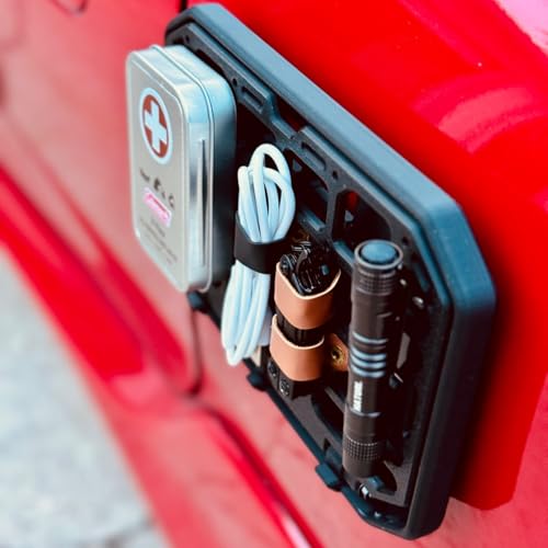 Mesa Plegable Magnética XICAOMP, Rack Lateral Overland, Mesa Portátil para Camping con Posiciones de Bloqueo Arriba/Abajo, Estación de Trabajo para Café y Porta Bebidas (Negro) miniatura 3