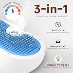 Pet Steam Brush for Dog & Cat - 3-in-1 Steam Grooming Brush for Shedding & Hair Removal - Self Cleaning Spray Comb with Mist for Long Haired Pets - Includes 1*Waterless Shampoo, Blue. - Image 2