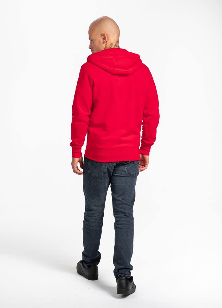 Pit Bull West Coast bluza z kapturem z zamkiem błyskawicznym Small Logo 21 czerwona, czerwony, M