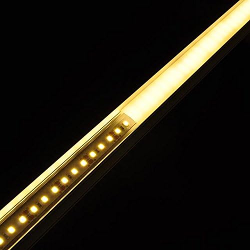 Aluminum Channel System with Cover, End Caps, and Mounting Clips, for LED Strip Installations, Up/Down Indirect, Pack of 5x 1m Segments, 1904-UDI