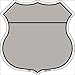 Gray|Black Plain Highway Shield Metal Sign HS-009