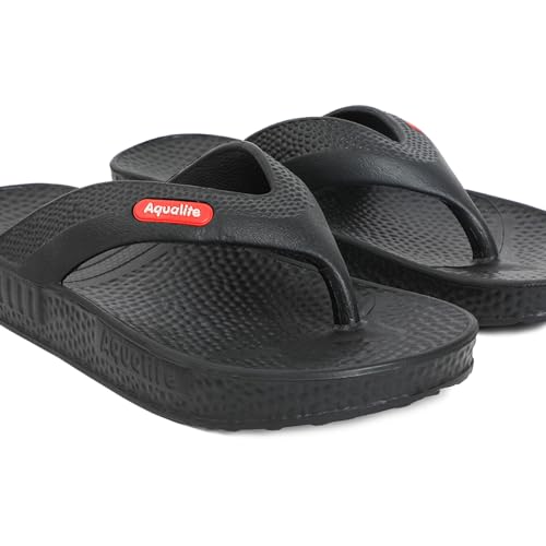 Image of Aqualite AL-1255 Slippers for Men with Comfotable Sole Slip-On Flat Flip Flops, Sliders, Chappal & Comfortable Slipper for Men
