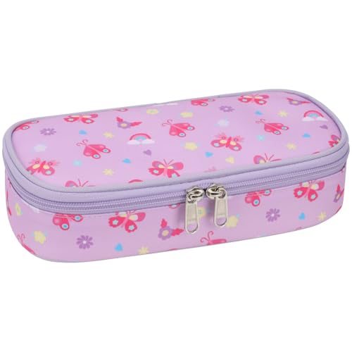 Image of Bagseri Pencil Case for Kids - Special Cute Pencil Pouch for Girls Large Capacity Pencil Bag Aesthetic Kids Pencil Box for School (Purple Butterfly)