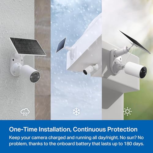 Image of Tapo SolarCam 1080p Outdoor Wireless Security Camera, Battery Power with Solar, Person Detection, Subscription-Free Local Storage /Optional Cloud, Works with Alexa & Google Assistant, C402 KIT(3-Pack)