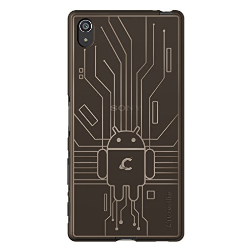 Sony Xperia Z5 Premium Case, Cruzerlite Bugdroid Circuit Case Compatible for Sony Xperia Z5 Premium - Smoke